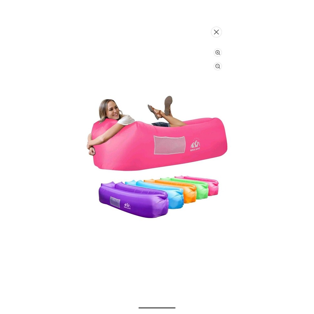 WEKAPO Portable Inflatable Lounger Air Sofa Chair Camping Accessories